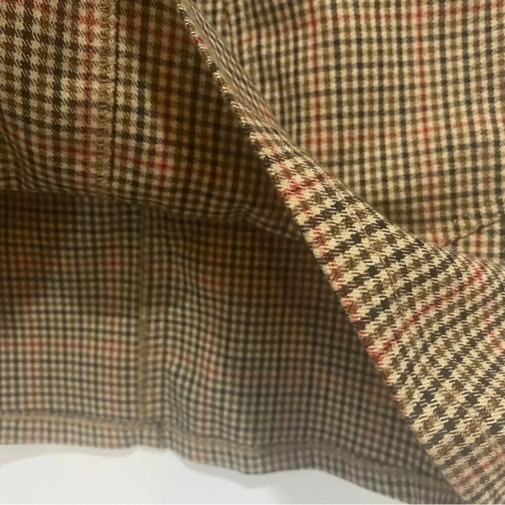 Brandy Melville California Y2K Preppy Neutral Brown Checkered Mini Skirt S - Picture 10 of 16